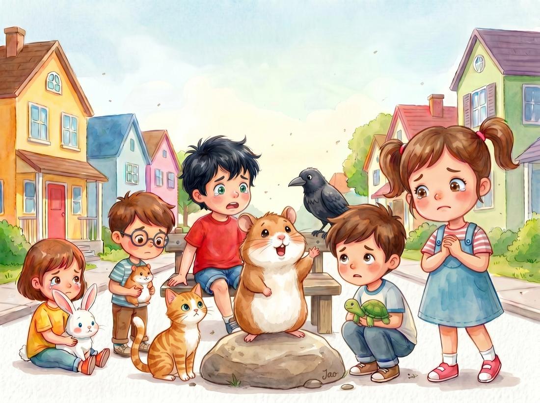 Hamster taşın üstünde konuşuyor